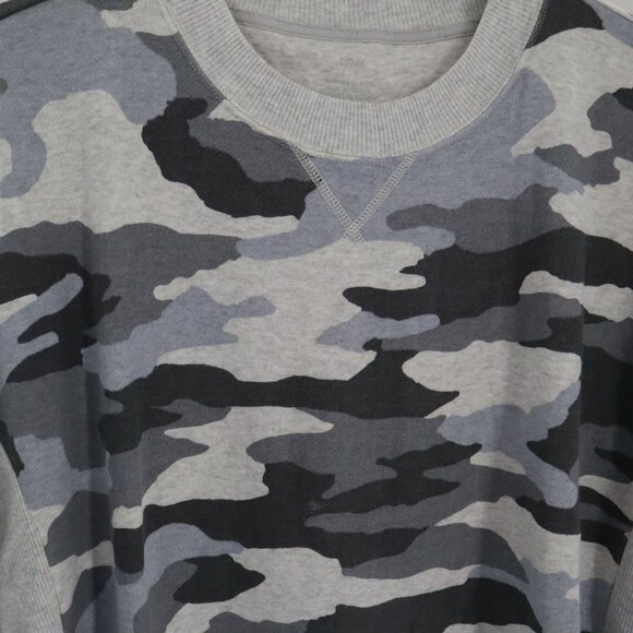 Aerie Camo Sweatshirt Women L Gray Streetwear Grunge Athleisure Contemporary NWT - Picture 9 of 16